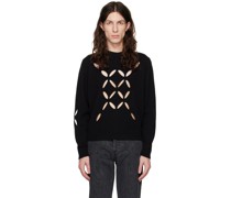 Black Slashed Sweater