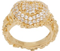 Gold Heart Pave Ring