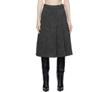 Gray Nicoline Midi Skirt