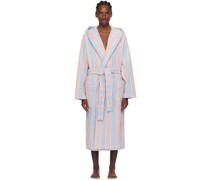 Blue & Pink Hooded Bathrobe