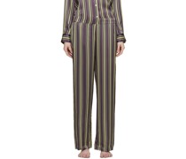 Purple Elasticized Pyjama Shorts