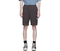 Gray Paneled Cargo Shorts