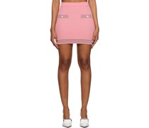 Pink Button Miniskirt