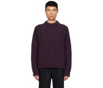 Purple Cable Sweater