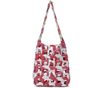 SSENSE Exclusive Red & Silver Medium Links Bag