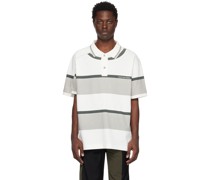 White & Gray Deconstructed Polo
