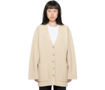 Off-White Ribbed Cardigan