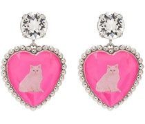 Silver & Pink Bff Earrings