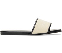 Beige 4G Flat Sandals