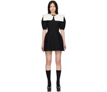 Black Lace Trim Minidress