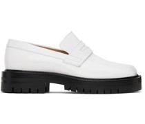 White Tabi Loafers