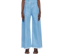Blue Wide-Leg Jeans