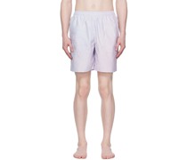 Purple Printed Swim Shorts