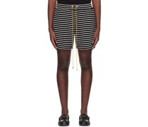 Black & White Striped Shorts