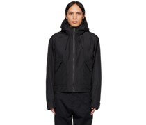 Black Hooded Bomber Jacket