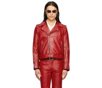 Red Perfecto Leather Jacket