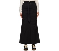 Black Belted Maxi Skirt