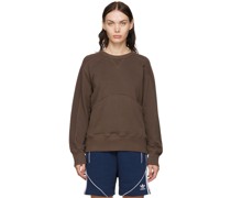 Brown Paneled Sweatshirt