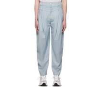 Gray Double Waistband Trousers