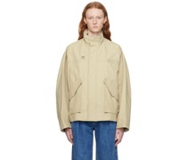 Beige High Neck Jacket