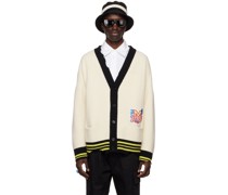 Off-White Distressed Patch Cardigan