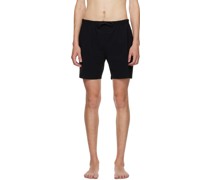 Black High Gauge Swim Shorts