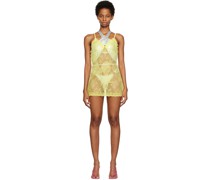 SSENSE Exclusive Yellow Bow-Knot Minidress
