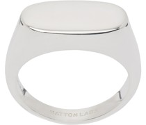 Silver Squashed Signet Ring