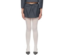 Gray Bow Miniskirt