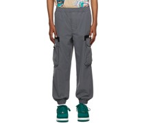 Gray Bonded Cargo Pants