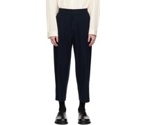 Navy Snap Garconne Trousers