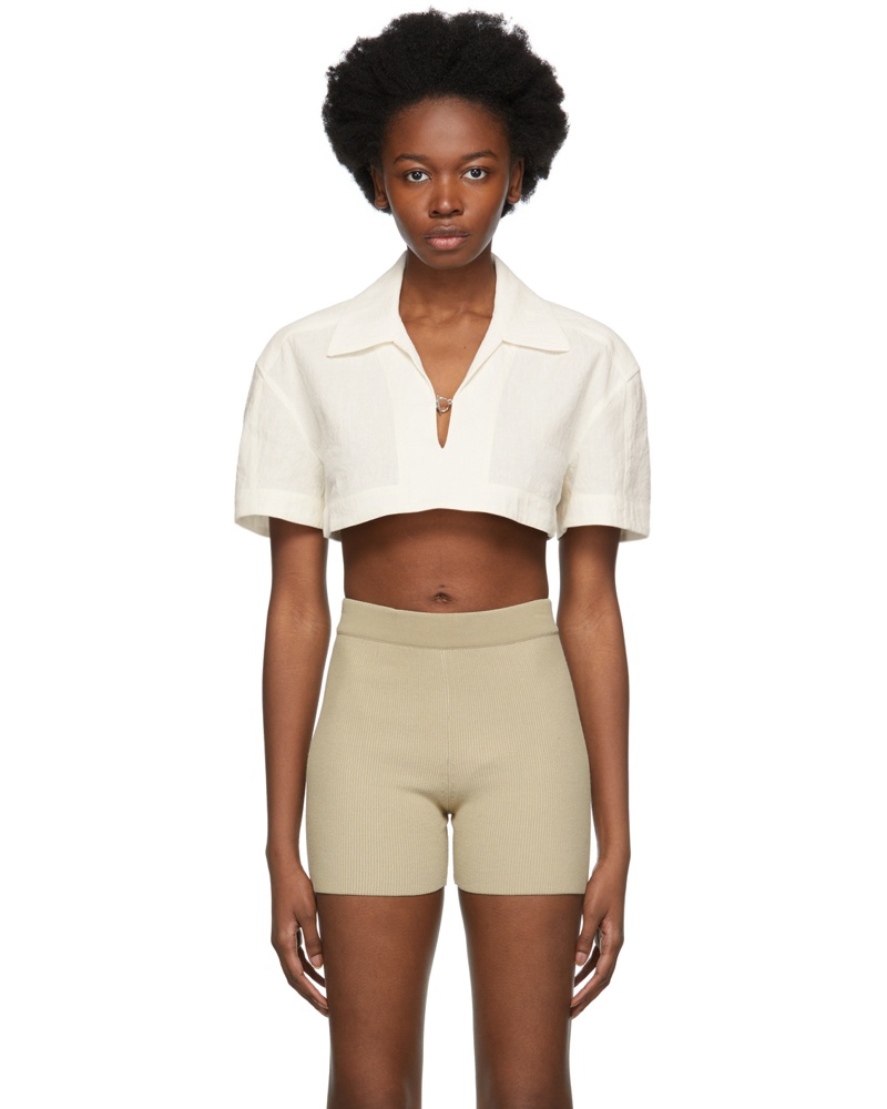 Jacquemus Damen Off-White 'Le Haut Bebi' Shirt