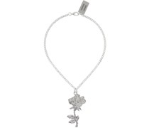 Silver Rose Small Chain Necklace