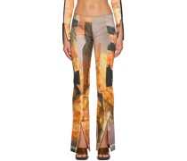 Orange Sunflower Jeans