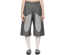 Gray Wasp Denim Shorts