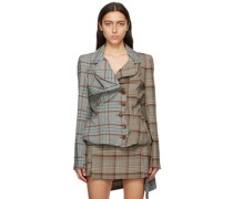 Beige Drunken Tailored Blazer