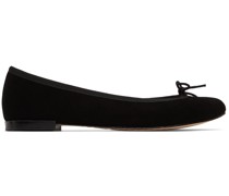 Black Suede Cendrillon Ballerina Flats