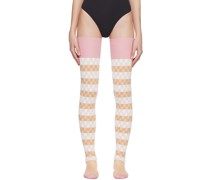 SSENSE Exclusive White & Beige Socks