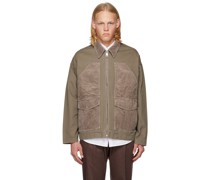 Khaki Paneled Jacket