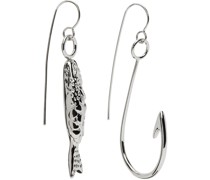 Silver Hook & Fish Earrings