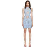 SSENSE Exclusive Blue Perforated Mini Dress