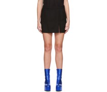 Black Slit Miniskirt
