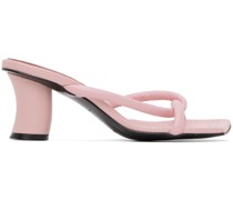 Pink Twisted Heeled Sandals
