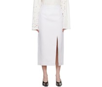White Fedra Midi Skirt
