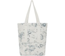 White Printed Tote Bag