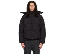Black Hooded Puffer Jacket