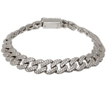 Silver #3912 Pavé Chain Bracelet