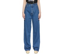 SSENSE Exclusive Blue Tapered Jeans