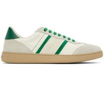 Off-White & Green Signature Low Sneakers