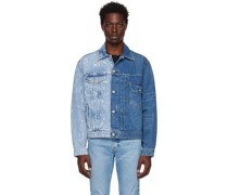 Blue Half x Half Denim Jacket